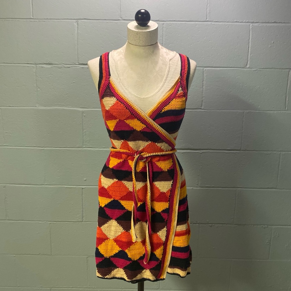 Farm Rio Crochet Wrap Dress